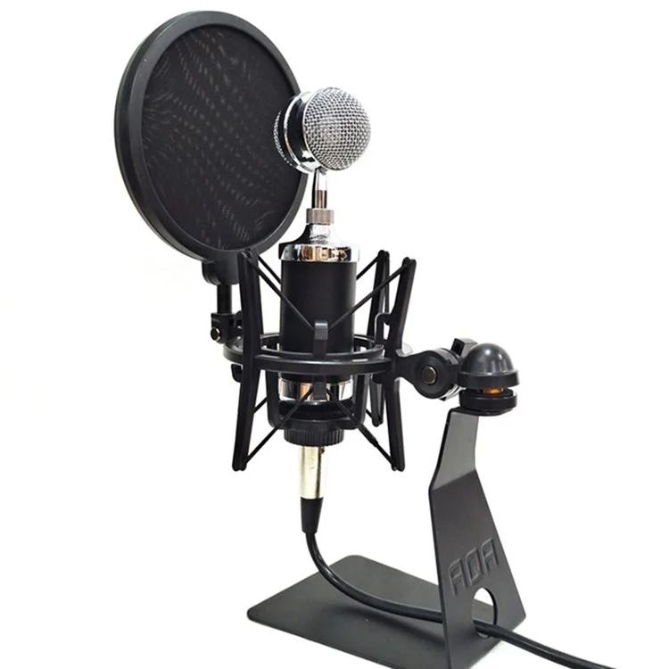 TEYUN Condenser Microphone Shockproof Mount Holder Mic Recording Bracket with Pop Filter - SH-101