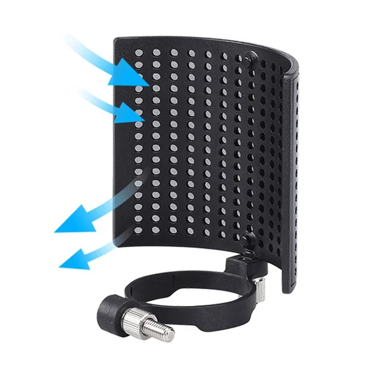 TEYUN PS-4 A-Style U-Shaped Steel Mesh Mic Shield Mask Pop Filter Microphone Windscreen Shield Mask Microphone Accessories for Vocal Recording/Videos/Live Streaming