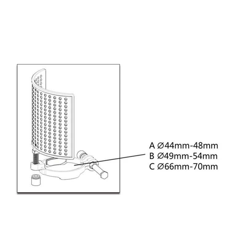Teyun PS-4 Accesorios de Micrófono de Micrófono de Escudo de Malla de Malla de Acero en Forma de u en Forma de u