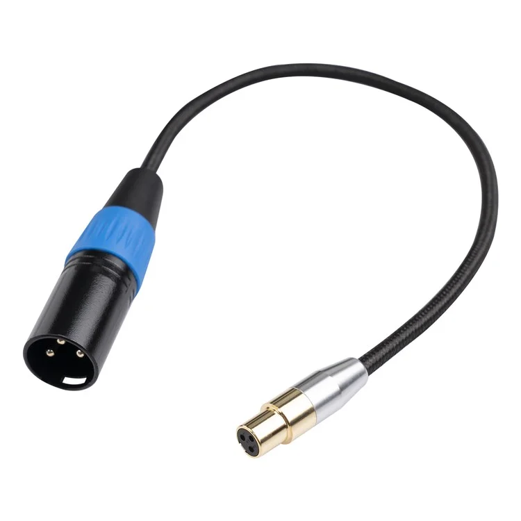 SA119GXK108BU 0.3m 24K Gold Mini XLR a XLR Cable de Audio de Micrófono Macho Cable