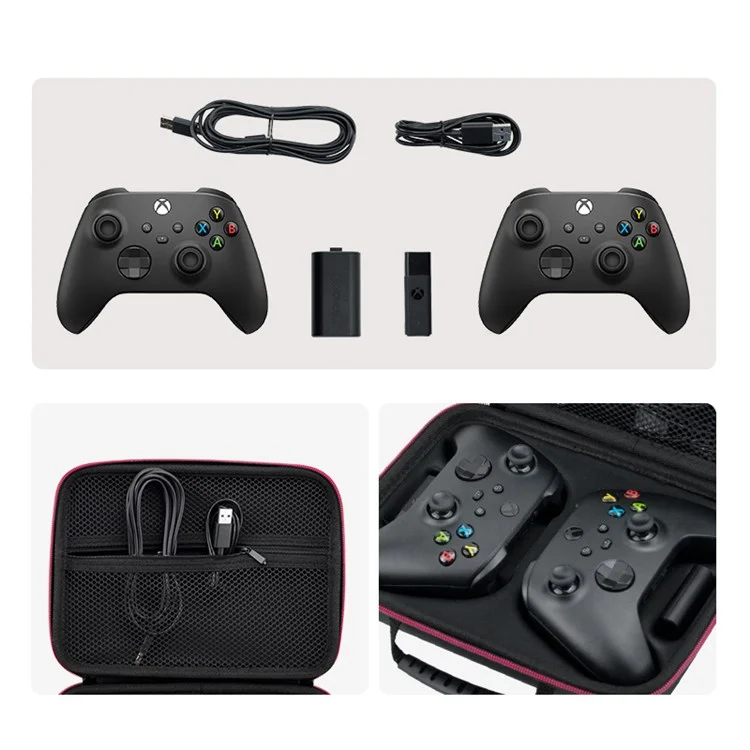 Para Microsoft Xbox Series S Dual Controller Zipper Bolsa de Armazenamento à Prova D'água