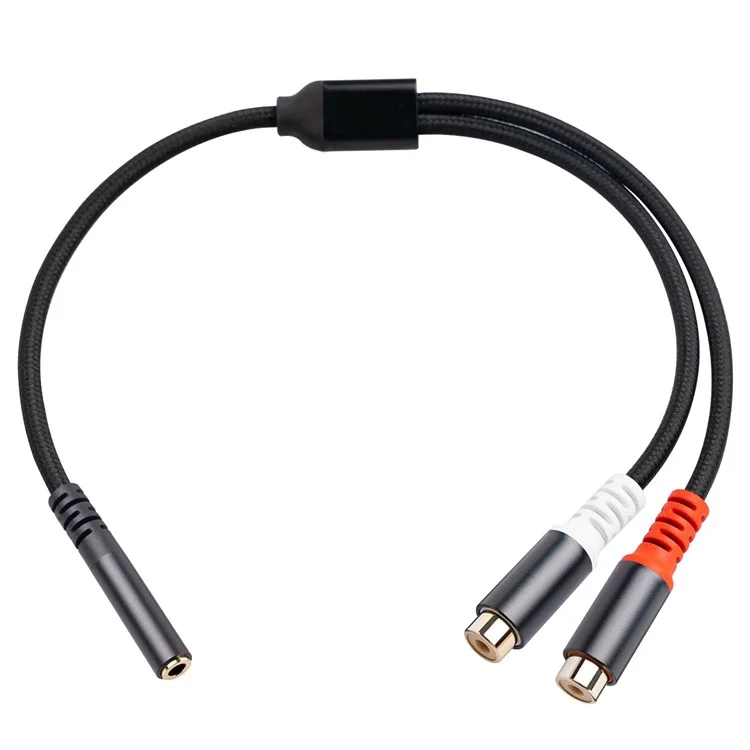 3.5mm Female to 2 RCA Female Stereo Adapter Audio Cable for Mobile Phone MP3 Player Notebook