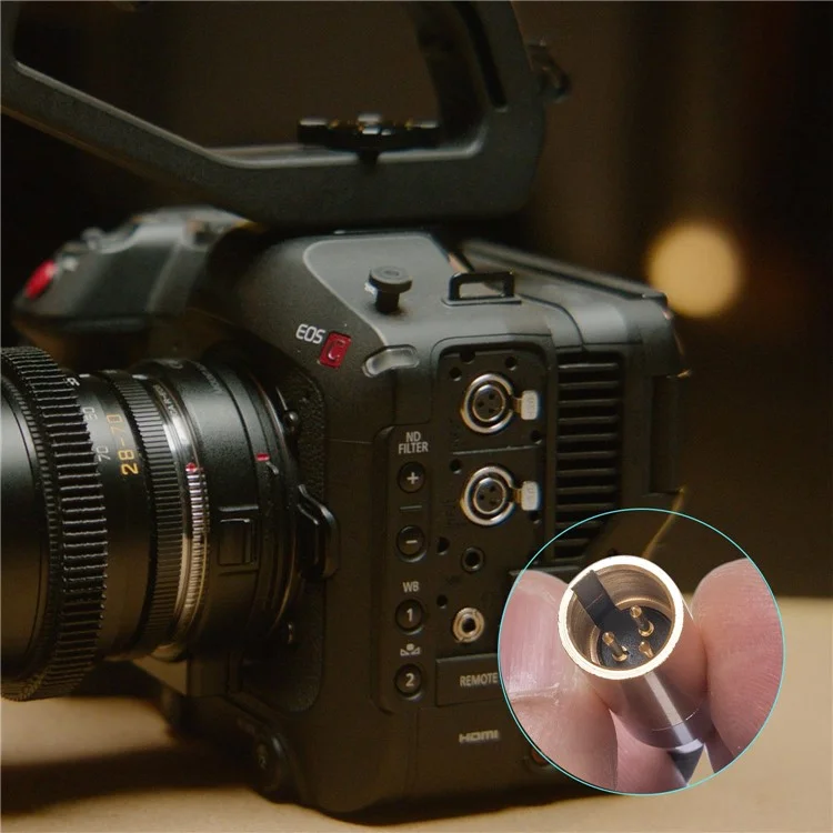 Innengewinde 3,5 mm Klinke zu 3-poliger Mini-XLR vergoldeter Adapter-Kabel für Mikrofone Kameras