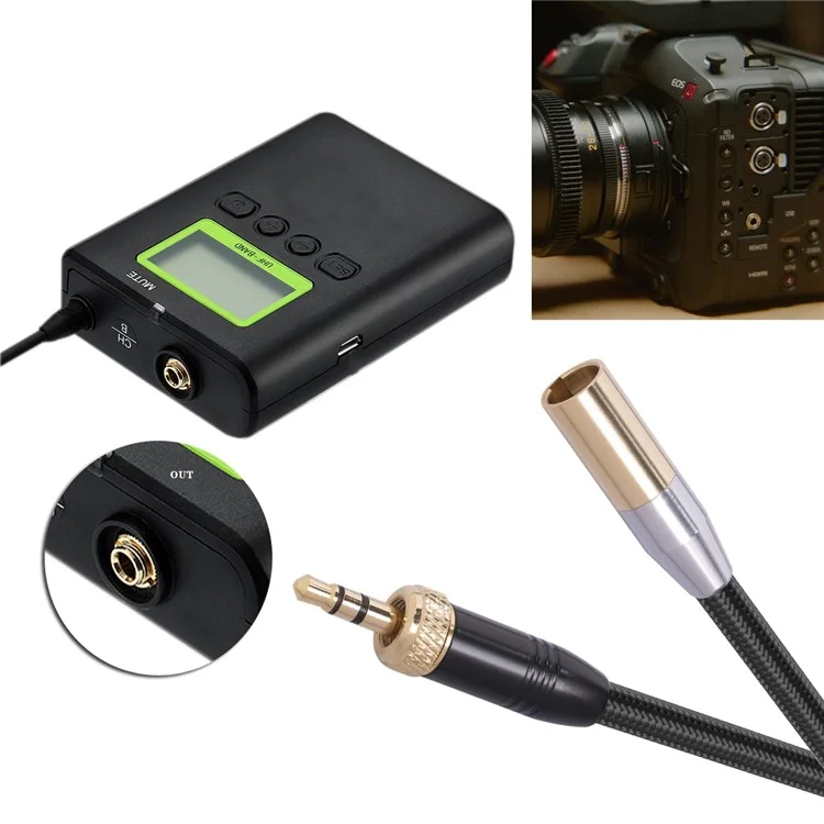 Innengewinde 3,5 mm Klinke zu 3-poliger Mini-XLR vergoldeter Adapter-Kabel für Mikrofone Kameras