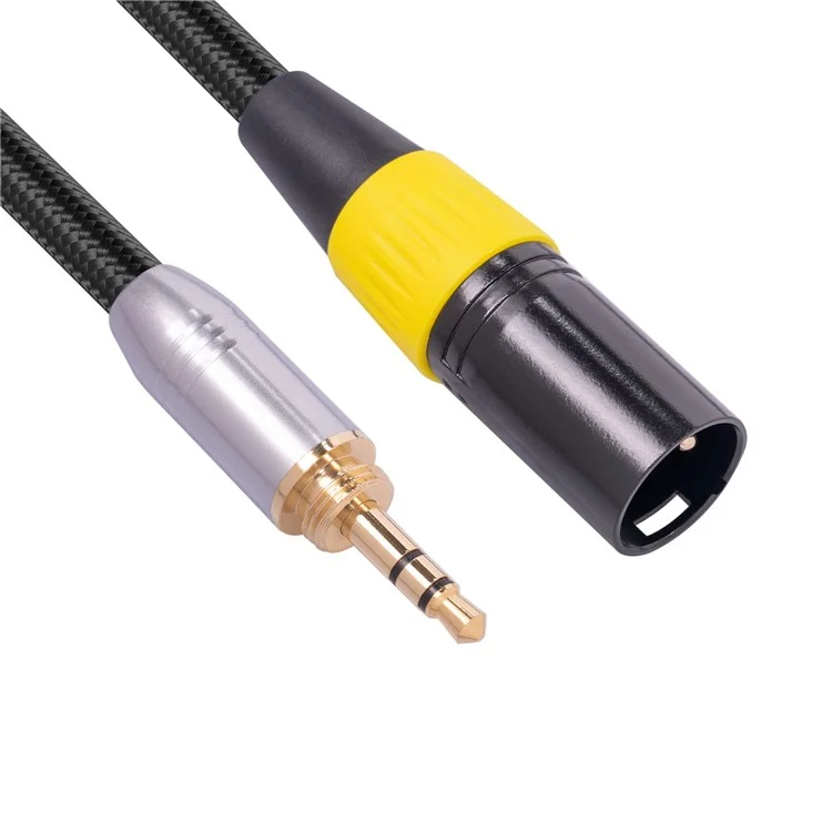 6.35mm+3.5mm Male to XLR 3Pin Converter Cable for Microphone Mixing Console Camera