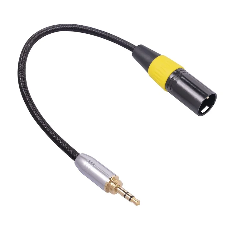 6.35mm+3.5mm Male to XLR 3Pin Converter Cable for Microphone Mixing Console Camera
