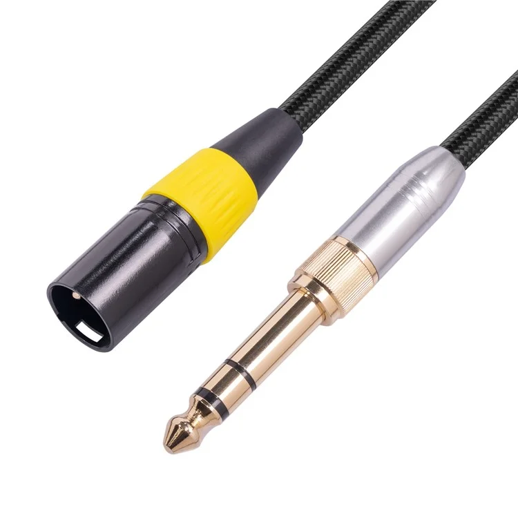 6.35mm+3.5mm Male to XLR 3Pin Converter Cable for Microphone Mixing Console Camera