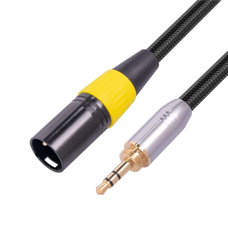6.35mm+3.5mm Male to XLR 3Pin Converter Cable for Microphone Mixing Console Camera