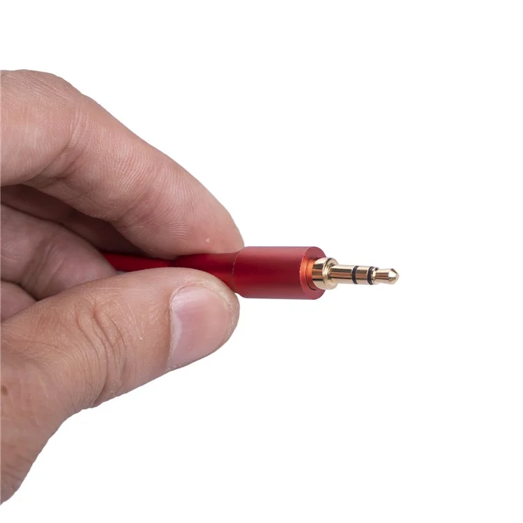 2130 1m 3.5mm Jack HiFi Stereo Audio Cable 3.5mm Male to Male Audio AUX Cable for Car Headphone Speaker - Red