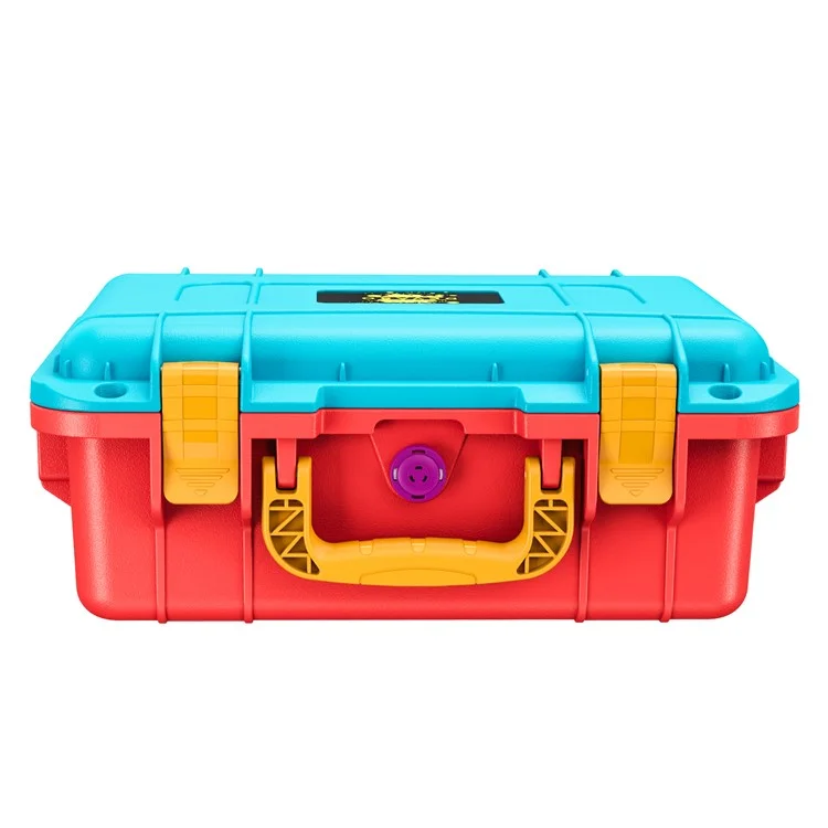 DEVASO Für Nintendo Switch Travel Box Wasserdichte Tragetasche Soft Lining Hartschale, Farbmischung - Orange+Blau