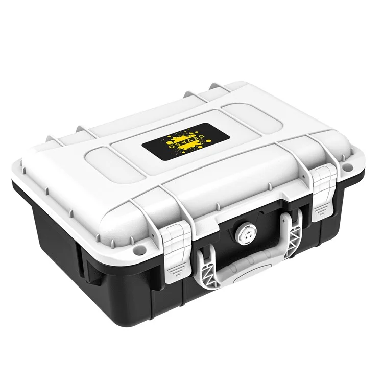 DEVASO For Nintendo Switch Travel Box Waterproof Carrying Case Soft Lining Hard Case, Color Splicing - Black+White