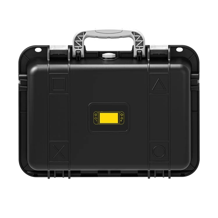 DEVASO For Nintendo Switch Travel Box Waterproof Carrying Case Soft Lining Hard Case, Color Splicing - Black+White