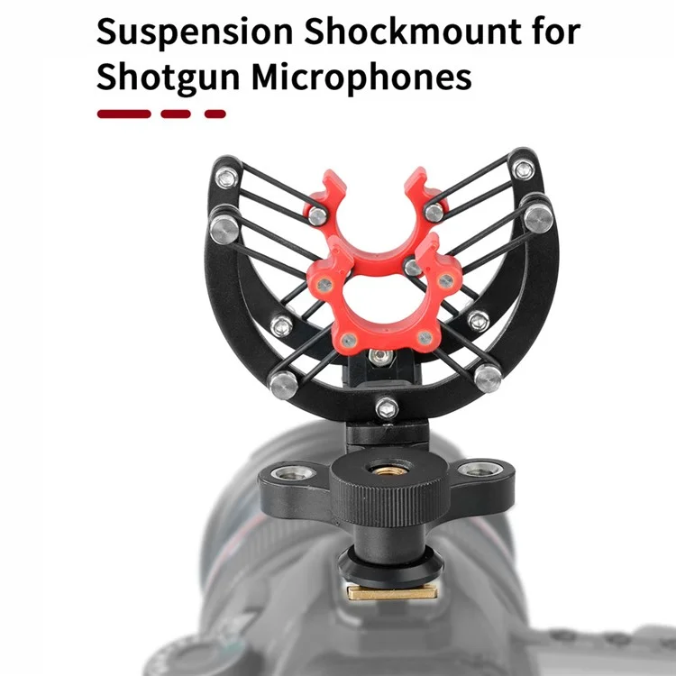 BOYA BY-C40 Suspensión Shomptmount Base de Rotación de 360 Grados Para un Micrófono de Escopeta de 20-22 mm