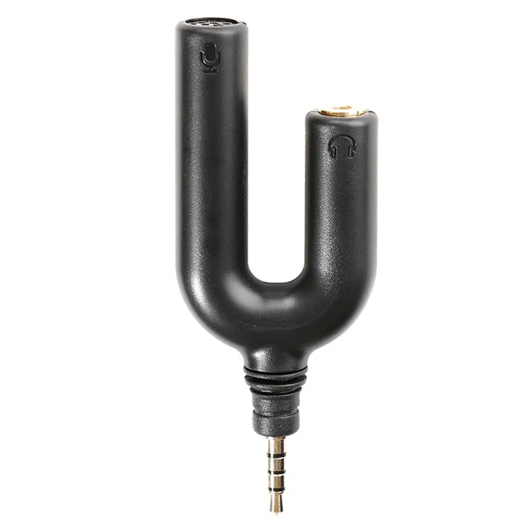 BOYA BY-AUM3 Microfono da 3,5 mm TRRS con adattatore splitter per cuffie a 3 posizioni da 3,5 mm per iPhone / iPad / iPod Touch