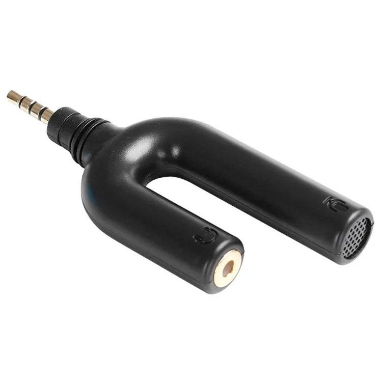 BOYA BY-AUM3 Microfono da 3,5 mm TRRS con adattatore splitter per cuffie a 3 posizioni da 3,5 mm per iPhone / iPad / iPod Touch