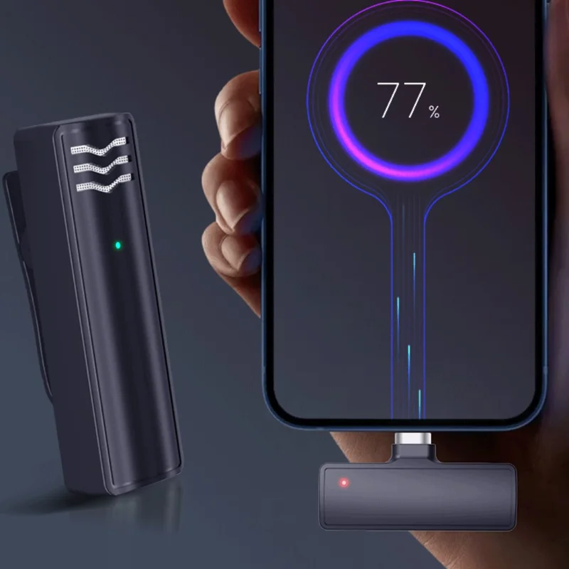 Transmisor inalámbrico de micrófono lavalier miniatura J60 + Receptor Micrófono lavalier portátil con conector Tipo-C