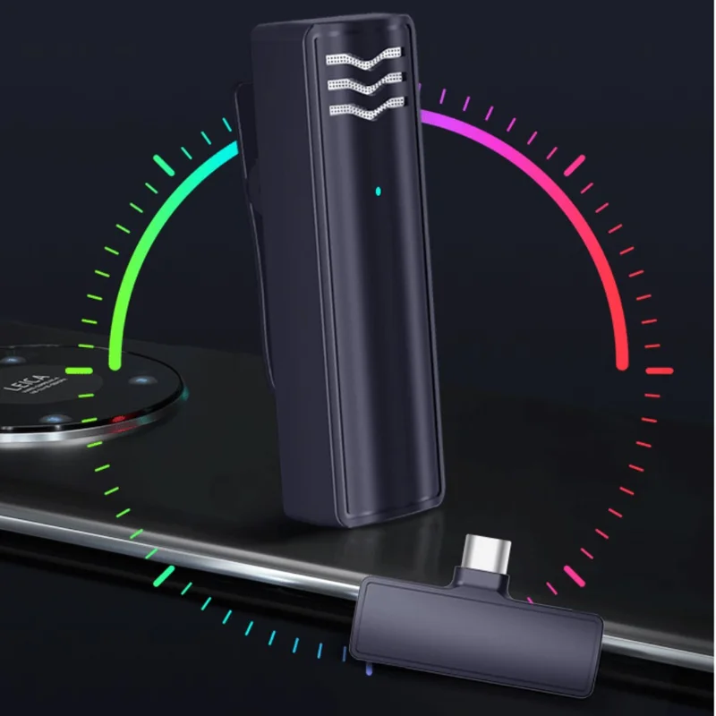 Transmisor inalámbrico de micrófono lavalier miniatura J60 + Receptor Micrófono lavalier portátil con conector Tipo-C