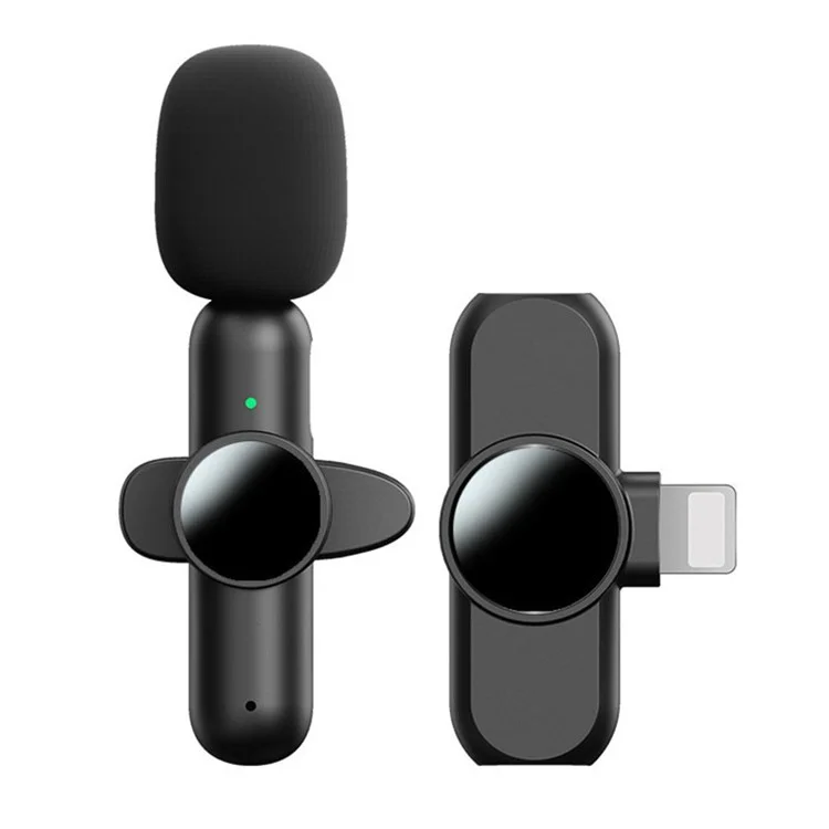 K3 Mini Micrófono inalámbrico de solapa Transmisor y receptor portátiles y ligeros Micrófono de solapa con conector Lightning 