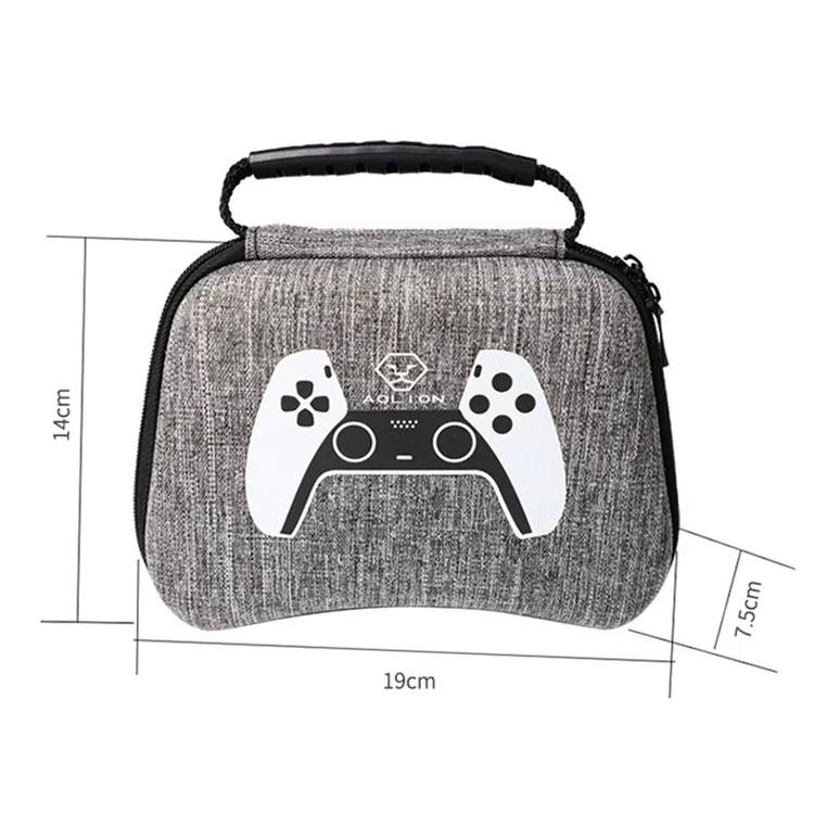 AOLION Portable Carrying Case for PS5 Controller Storage Bag Waterproof EVA Hard Shell - Black