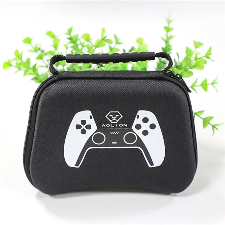 AOLION Portable Carrying Case for PS5 Controller Storage Bag Waterproof EVA Hard Shell - Black