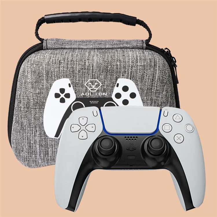 AOLION Portable Carrying Case for PS5 Controller Storage Bag Waterproof EVA Hard Shell - Black