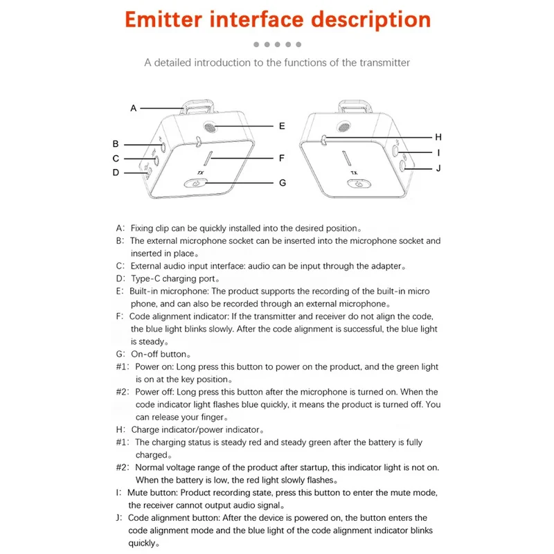 YELANGU MX5 Kabellose Lavalier-Mikrofongarnitur Sender + Empfänger Tragbares 2,4G-Mikrofon mit Clip - Schwarz