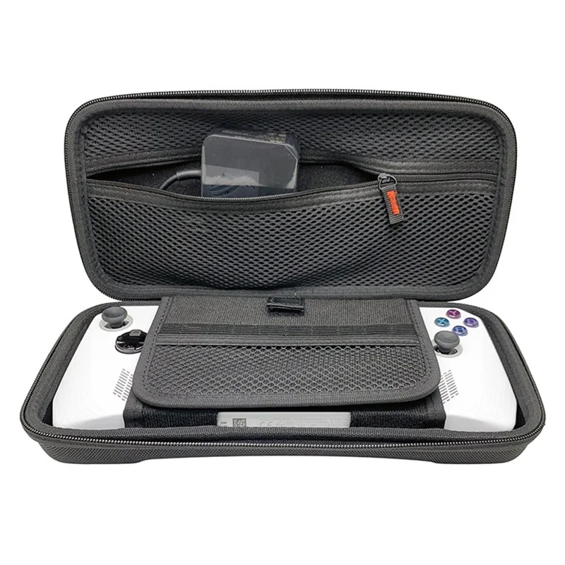 Pour la console de jeu ASUS ROG Ally Organisateur de sac de rangement Sac de rangement Nylon+EVA Coque rigide Sac de transport Accessoires de jeu - Noir