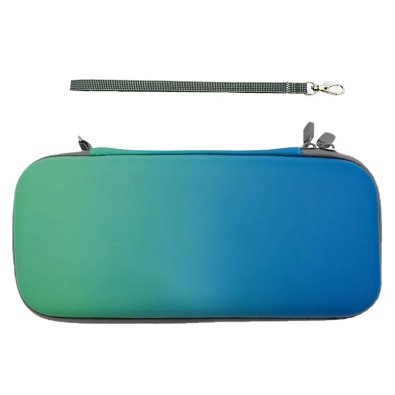 Étui de transport en couleur dégradée PU + EVA pour la console de jeu Nintendo Switch OLED - Vert / Bleu