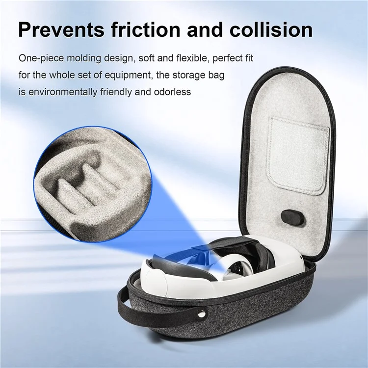 DEVASO For Oculus Quest2 / Meta Quest 3 VR Glasses Storage Bag Shockproof Felt Carrying Case