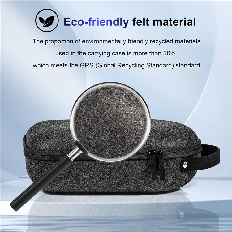 DEVASO For Oculus Quest2 / Meta Quest 3 VR Glasses Storage Bag Shockproof Felt Carrying Case