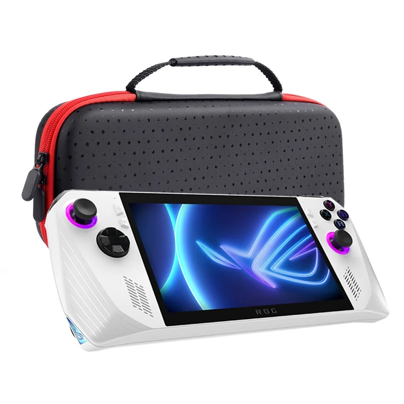 Для ASUS ROG Ally Game Console Storage Bag Portable Carrying Bag with Silicone Case Cover - Blue