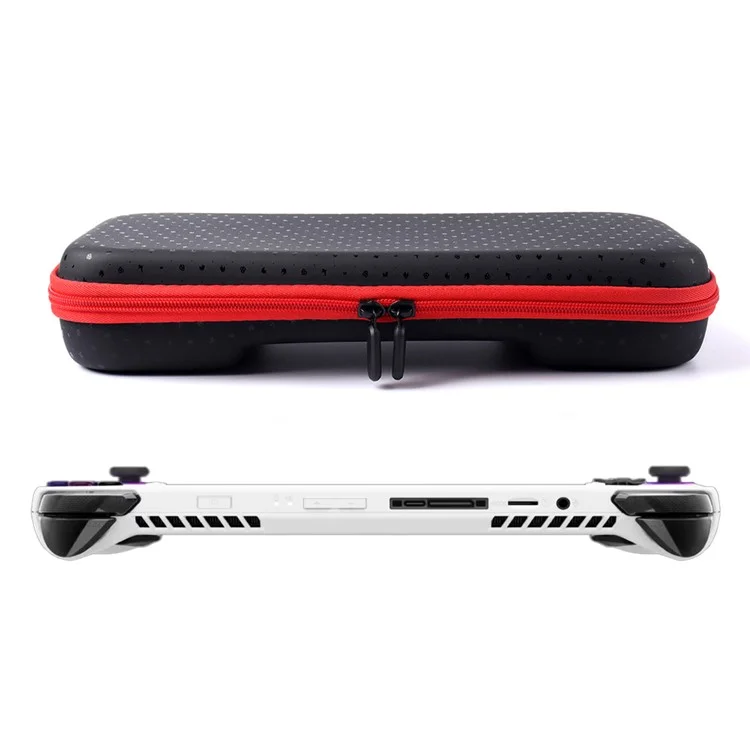 Für ASUS ROG Ally Game Console Aufbewahrungstasche, tragbare Tragetasche mit Silikonhülle - Lila