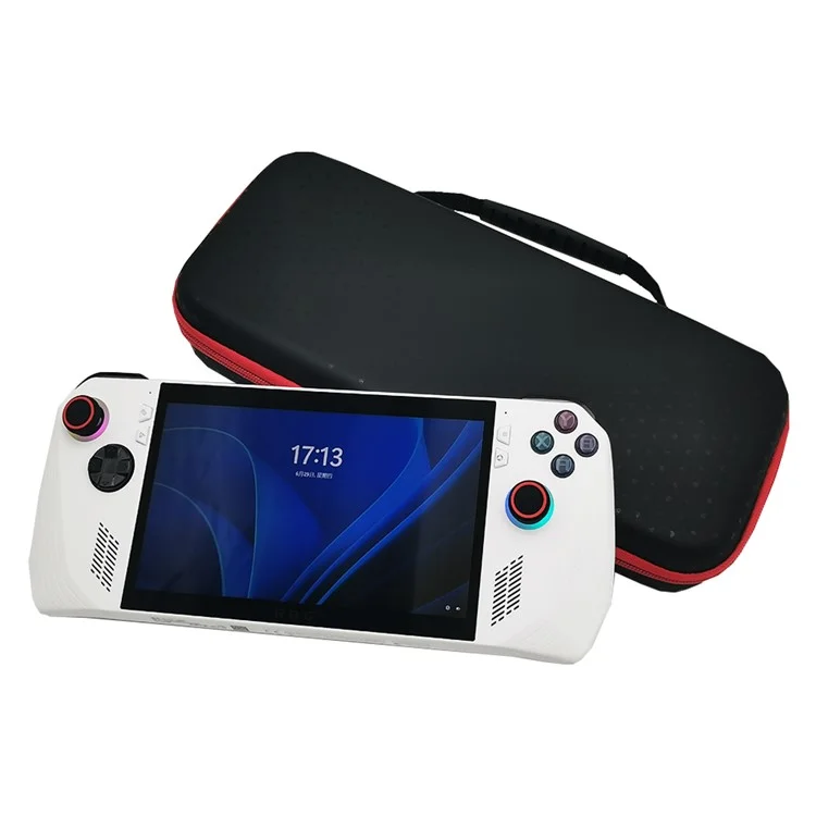 Für ASUS ROG Ally Game Console Aufbewahrungstasche, tragbare Tragetasche mit Silikonhülle - Lila