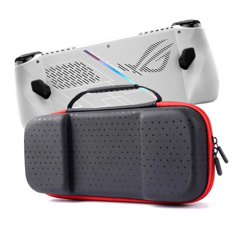 Für ASUS ROG Ally Game Console Aufbewahrungstasche, tragbare Tragetasche mit Silikonhülle - Lila