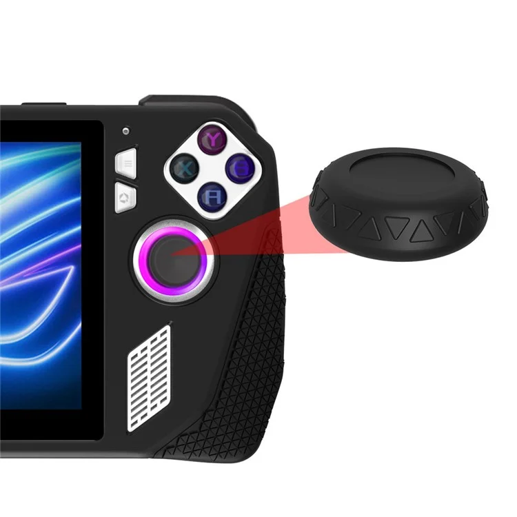 Für ASUS ROG Ally Game Console Aufbewahrungstasche, tragbare Tragetasche mit Silikonhülle - Lila