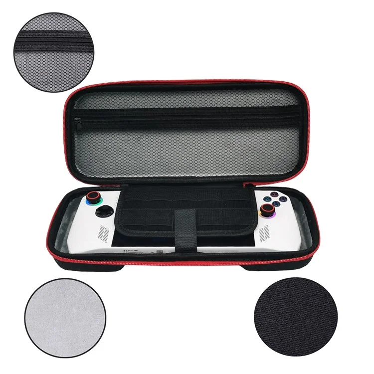 Für ASUS ROG Ally Game Console Aufbewahrungstasche, tragbare Tragetasche mit Silikonhülle - Lila
