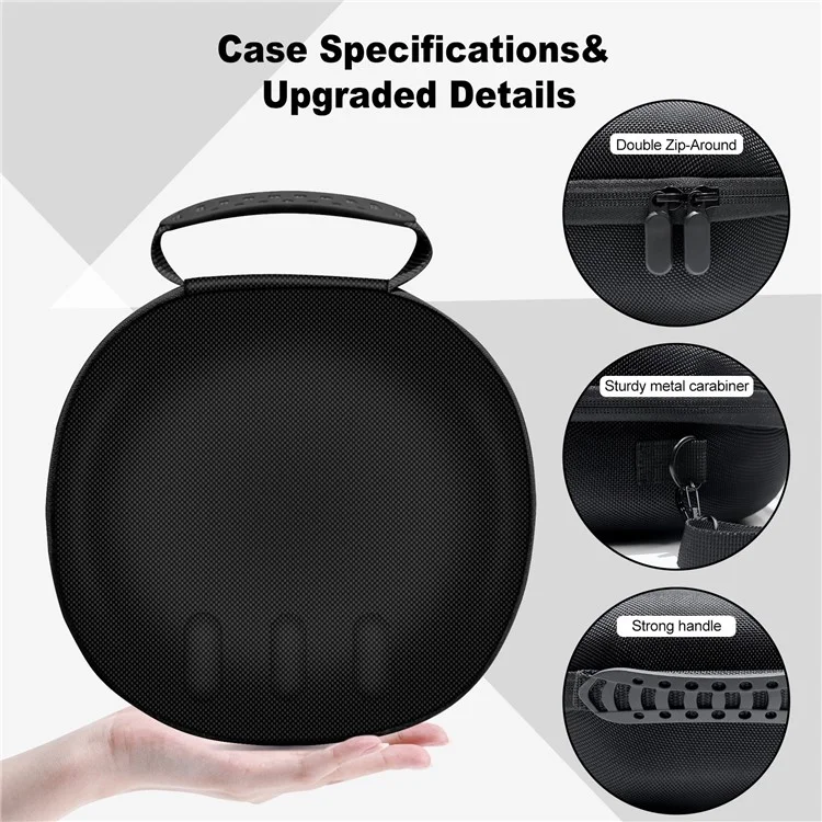 Hard EVA Carrying Case for Meta Quest 3 VR Headset Travel Portable Storage Bag - Black
