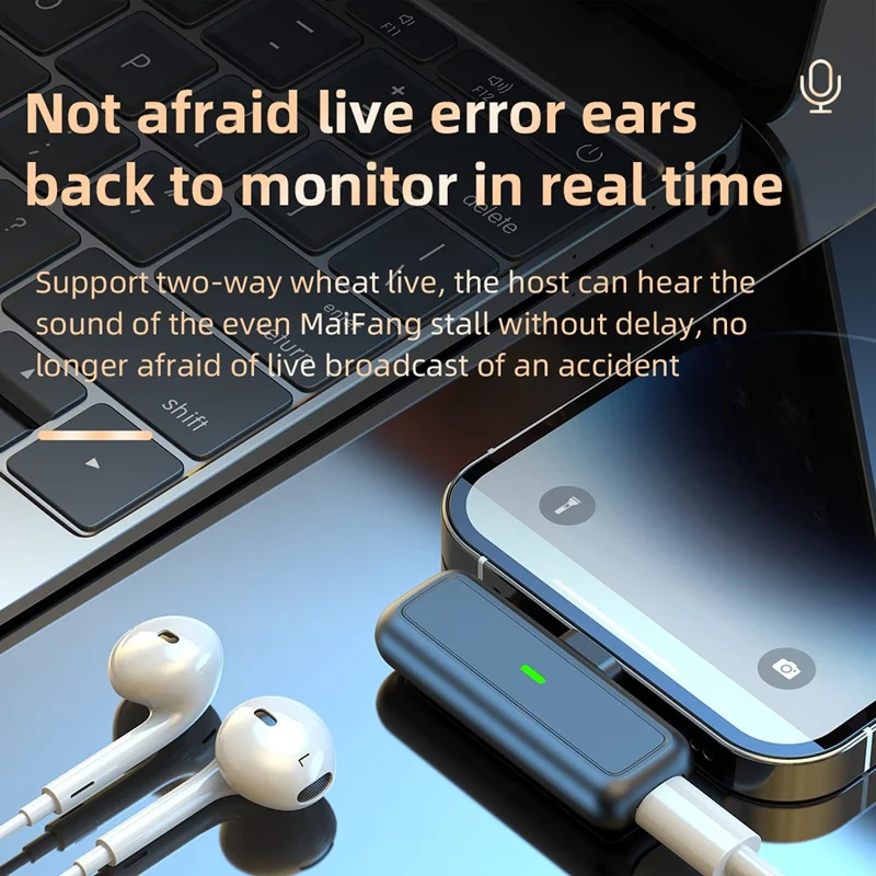 SX6 Digital Display Microphone Wireless Lavalier Mic Set with Type-C Receiver for Outdoor Live Streaming, Radio Recording - Yellow