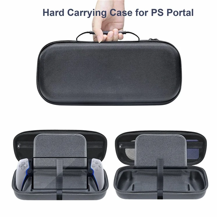 JYS-P5182 For Sony PS5 Portal Game Console Carrying Case EVA Hard Shell Pouch Handbag Storage Bag