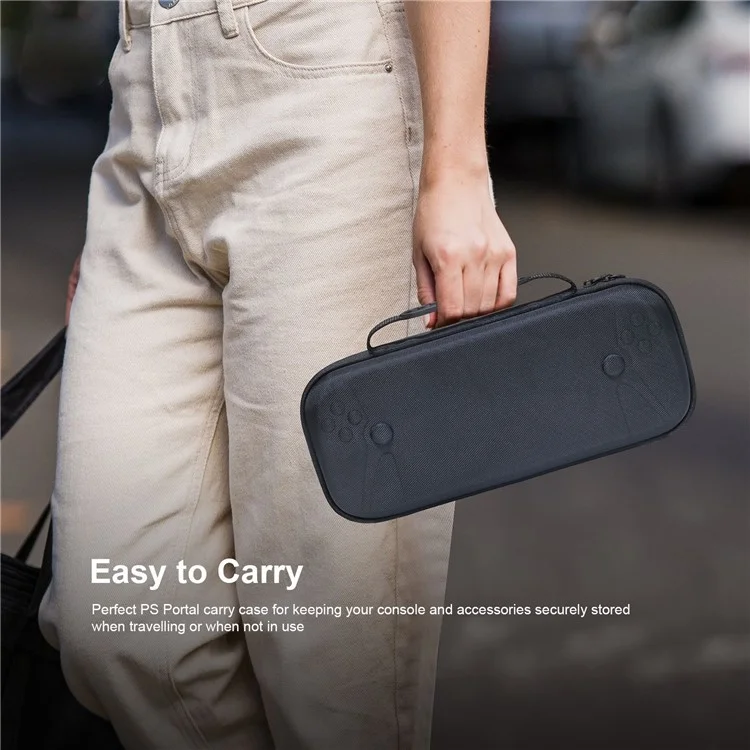 JYS JYS-P5190 Para Sony PS5 Portal Impermeable EVA Estuche de Almacenamiento Portátil Bolsa de Transporte para Consola de Juegos Portátil
