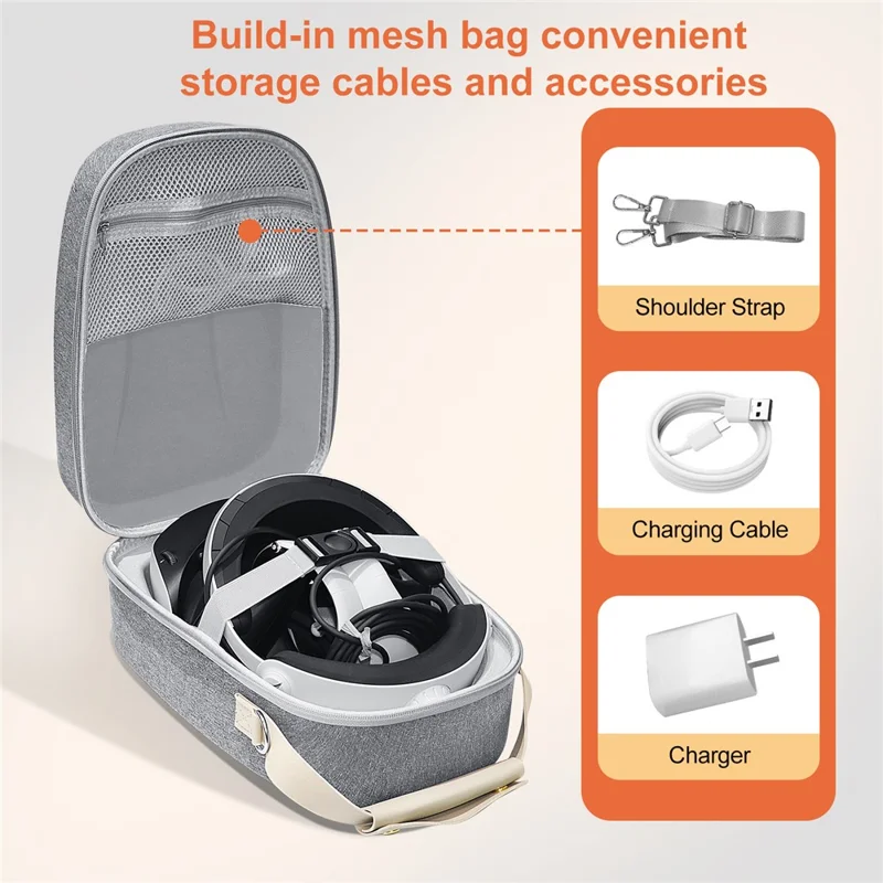 JYS JYS-P5168 для переносной сумки для хранения PS VR2 с застежкой-молнией и плечевым ремнем