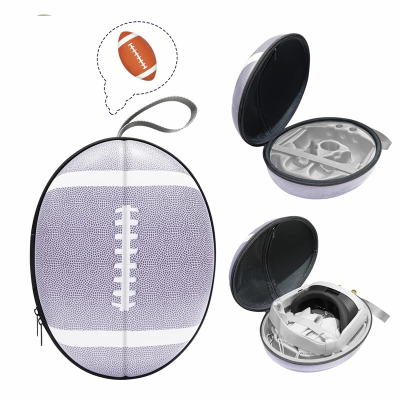 JYS JYS-MQ008 For Meta Quest 3 VR Glasses Shockproof Carrying Case Portable Hard Shell Bag Handbag - Logo / Grey