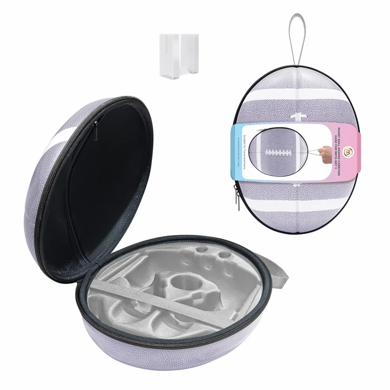 JYS JYS-MQ008 For Meta Quest 3 VR Glasses Shockproof Carrying Case Portable Hard Shell Bag Handbag - Logo / Grey