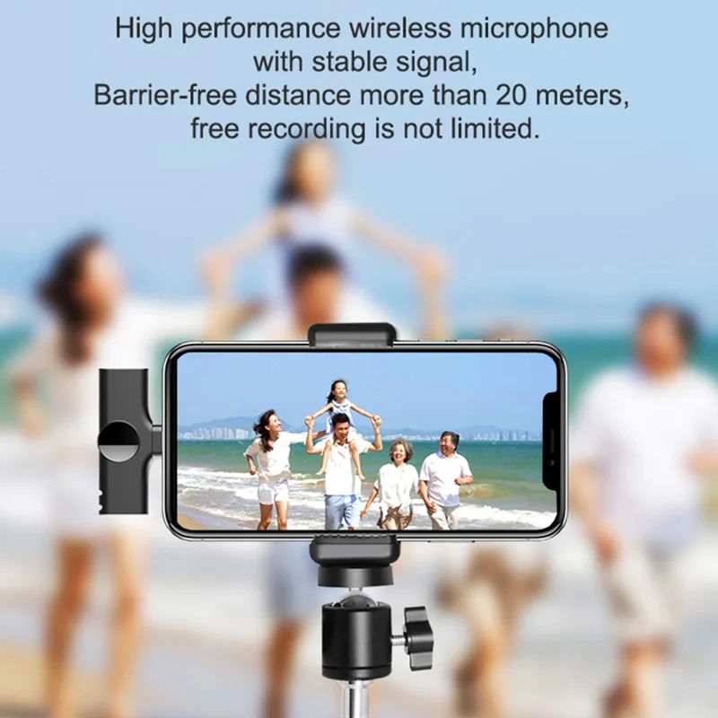 K5 Trådløs Lavaliermikrofon Mini Clip-on Optagelsesmikrofon (2 sendere + 1 modtager) - Til Apple