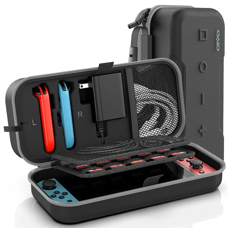 OIVO IV-SW188 Para Nintendo Switch / Bolsa de Transporte Switch OLED e Estojo de Armazenamento de Acessórios EVA - Cinza