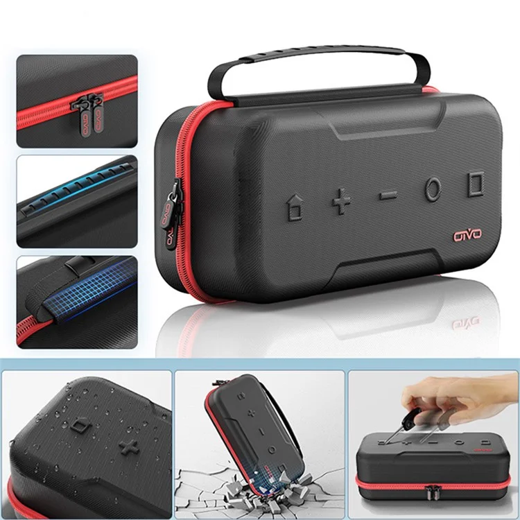 OIVO IV-SW188 Para Nintendo Switch / Bolsa de Transporte Switch OLED e Estojo de Armazenamento de Acessórios EVA - Cinza