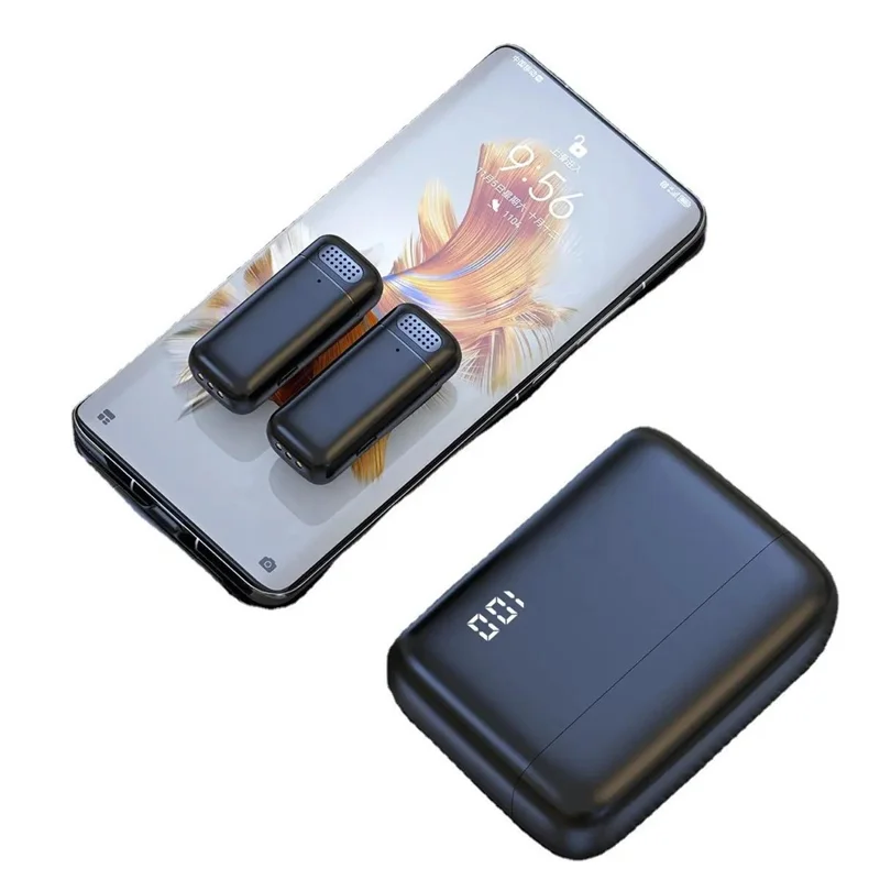 K6 Clip-On Cordless Microphone (1 Microphone + 1 Receiver) - For iPhone / Black+Yellow