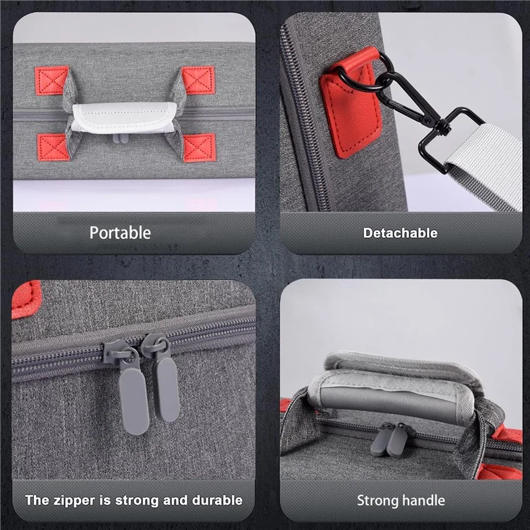 GAMWING B06 für Sony PS5 Slim Game Console Aufbewahrungstasche EVA Schultertasche Handtasche - Grau