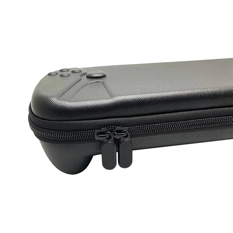 For PlayStation Portal Shockproof Storage Bag Game Console Carrying Case - Cross Texture PU Leather