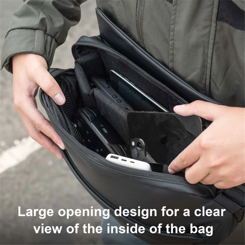 DEVASO Portable Handheld Game Console Carrying Bag PU Leather Crossbody Bag